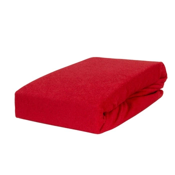 Prześcieradło frotte z gumką czerwone 180x200