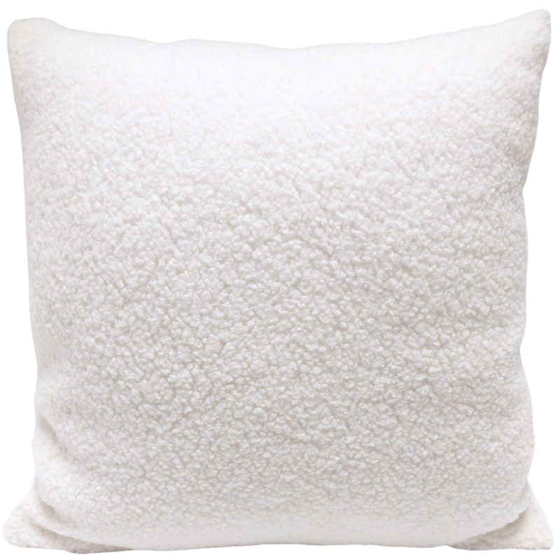 Poszewka Boucle Bukle Baranek śmietankowa biel 45x45