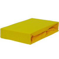 Prześcieradło jersey z gumką żółte 70x140