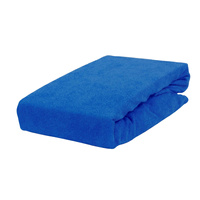 Prześcieradło frotte z gumką kobaltowe 200x220