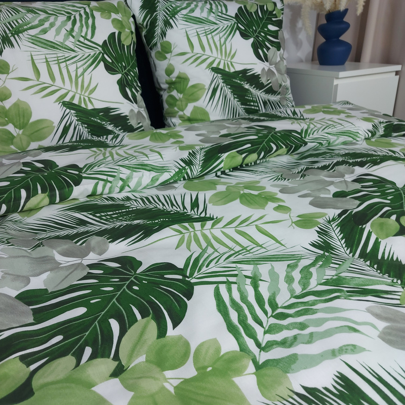 Pościel bawełniana Liście monstery areca 140x200