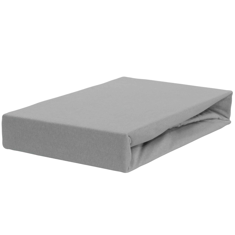 Prześcieradło jersey z gumką popiel 70x140