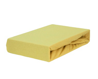 Prześcieradło jersey z gumką musztardowe 70x140