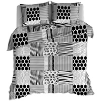 Pościel bawełniana Szara panterka i zebra 180x200