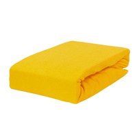 Prześcieradło frotte z gumką żółte 180x200