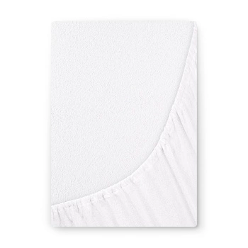 Prześcieradło frotte z gumką białe 120x200